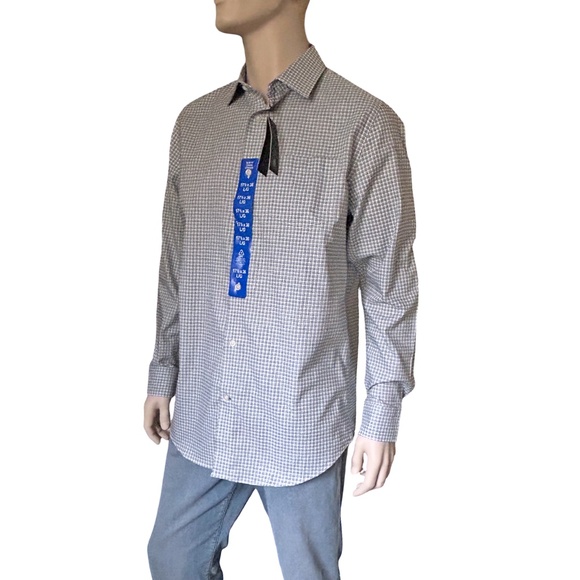 Banana Republic Dress Shirt Slim Fit Long Sleeve 100% Cotton Window pane Check - Picture 9 of 16